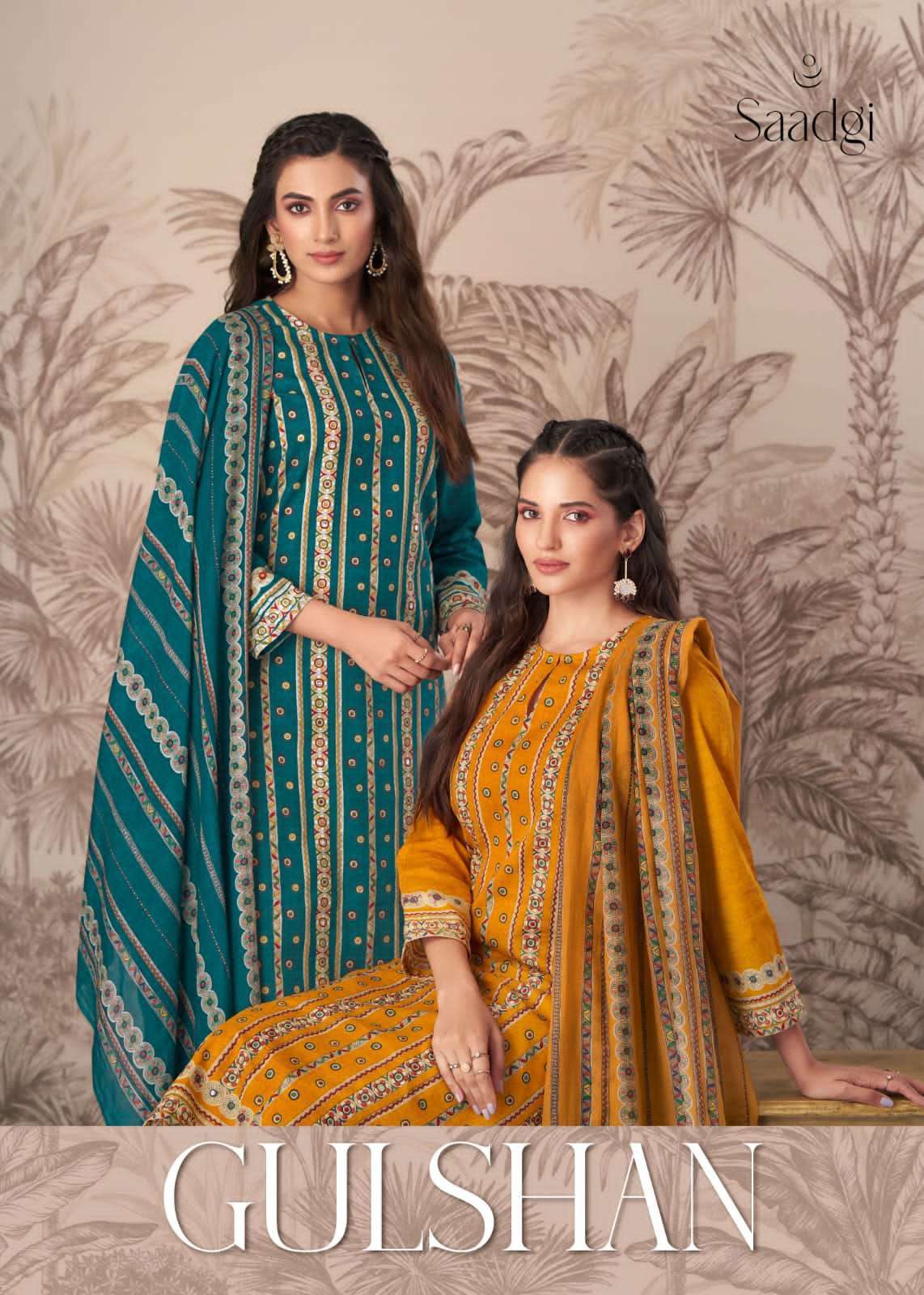 Gulshan By Saadgi Beautiful Stylish Festive Suits Fancy Colorful Casual Wear & Ethnic Wear & Ready To Wear Pure Cotton Print Dresses At Wholesale Price