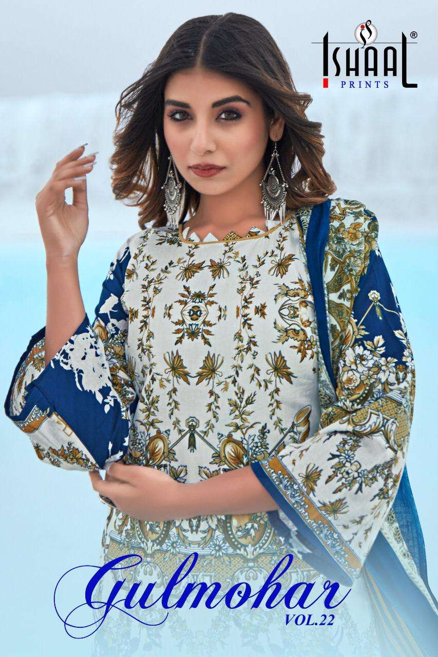 Gulmohar Vol-22 By Ishaal Prints 22001 To 22010 Series Designer Suits Collection Beautiful Stylish Colorful Fancy Party Wear & Occasional Wear Pure Lawn Dresses At Wholesale Price