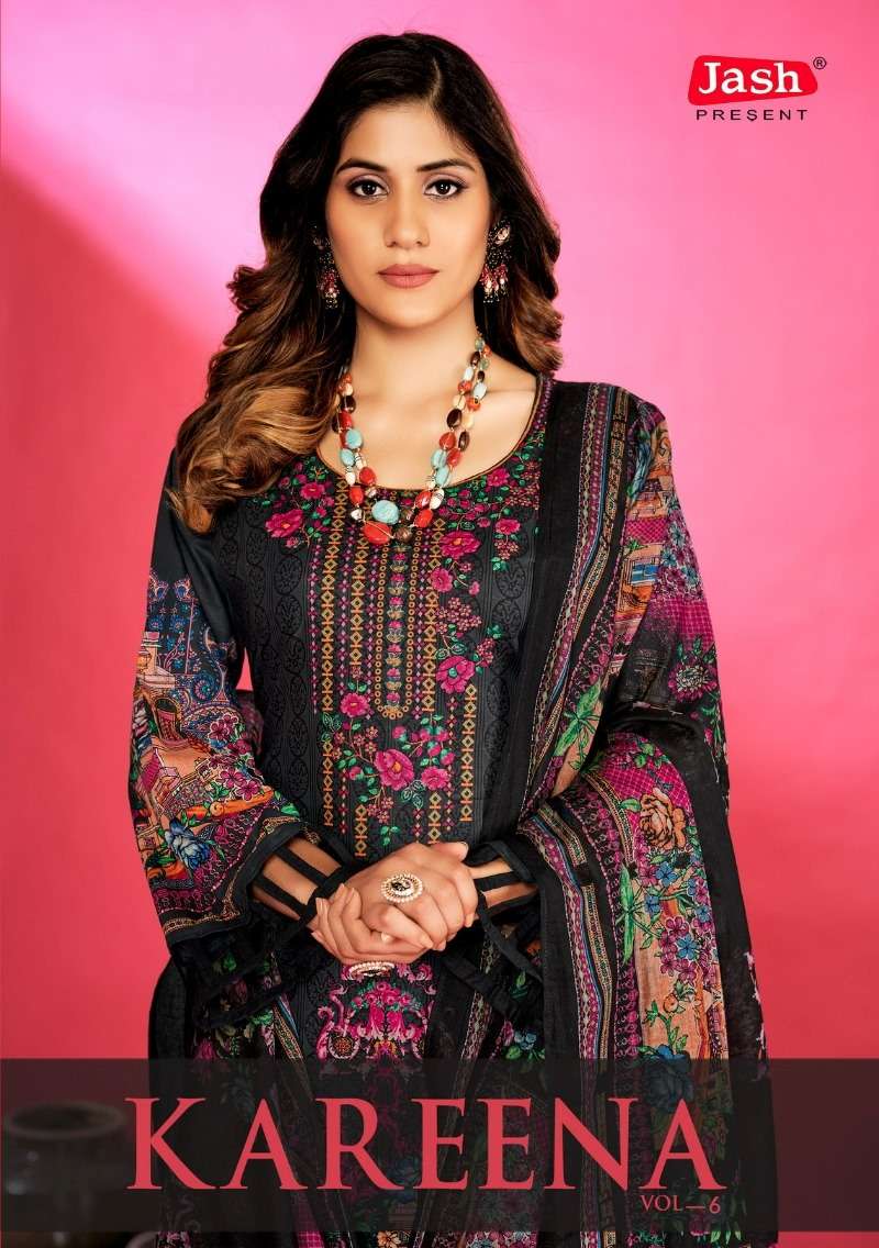 Kareena Vol-6 By Jash 6001 To 6010 Series Beautiful Festival Suits Stylish Fancy Colorful Casual Wear & Ethnic Wear Pure Cotton Dresses At Wholesale Price