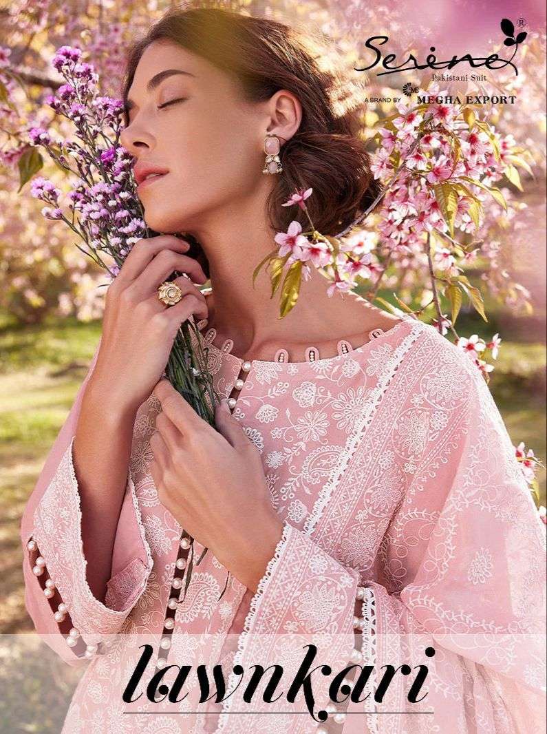 Lawnkari By Serene 65001 To 65005 Series Designer Pakistani Suits Beautiful Fancy Colorful Stylish Party Wear & Occasional Wear Lawn Cotton Embroidered Dresses At Wholesale Price