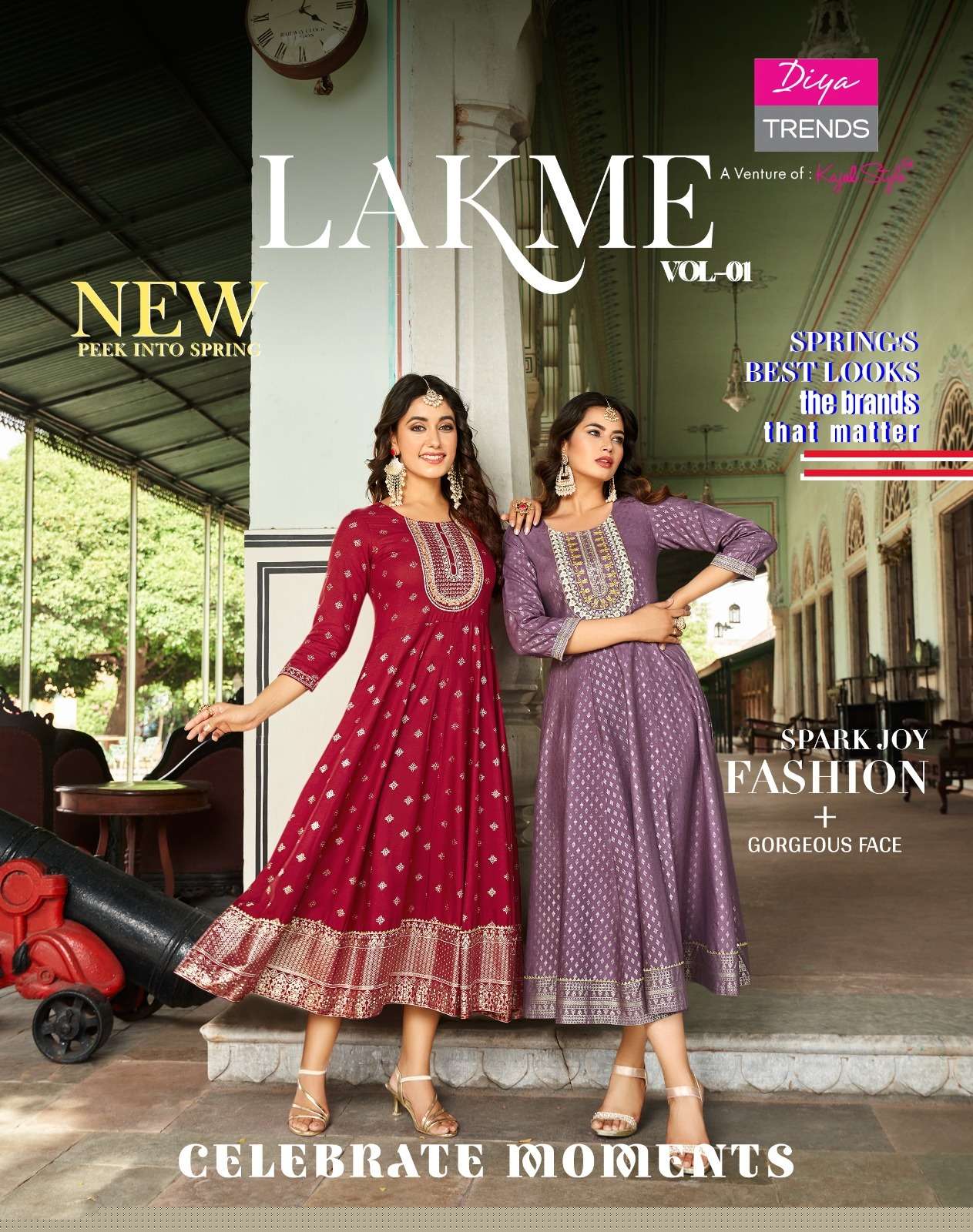 Lakme Vol-1 By Diya Trends 1001 To 1008 Series Designer Stylish Fancy Colorful Beautiful Party Wear & Ethnic Wear Collection Rayon Embroidered Gown At Wholesale Price
