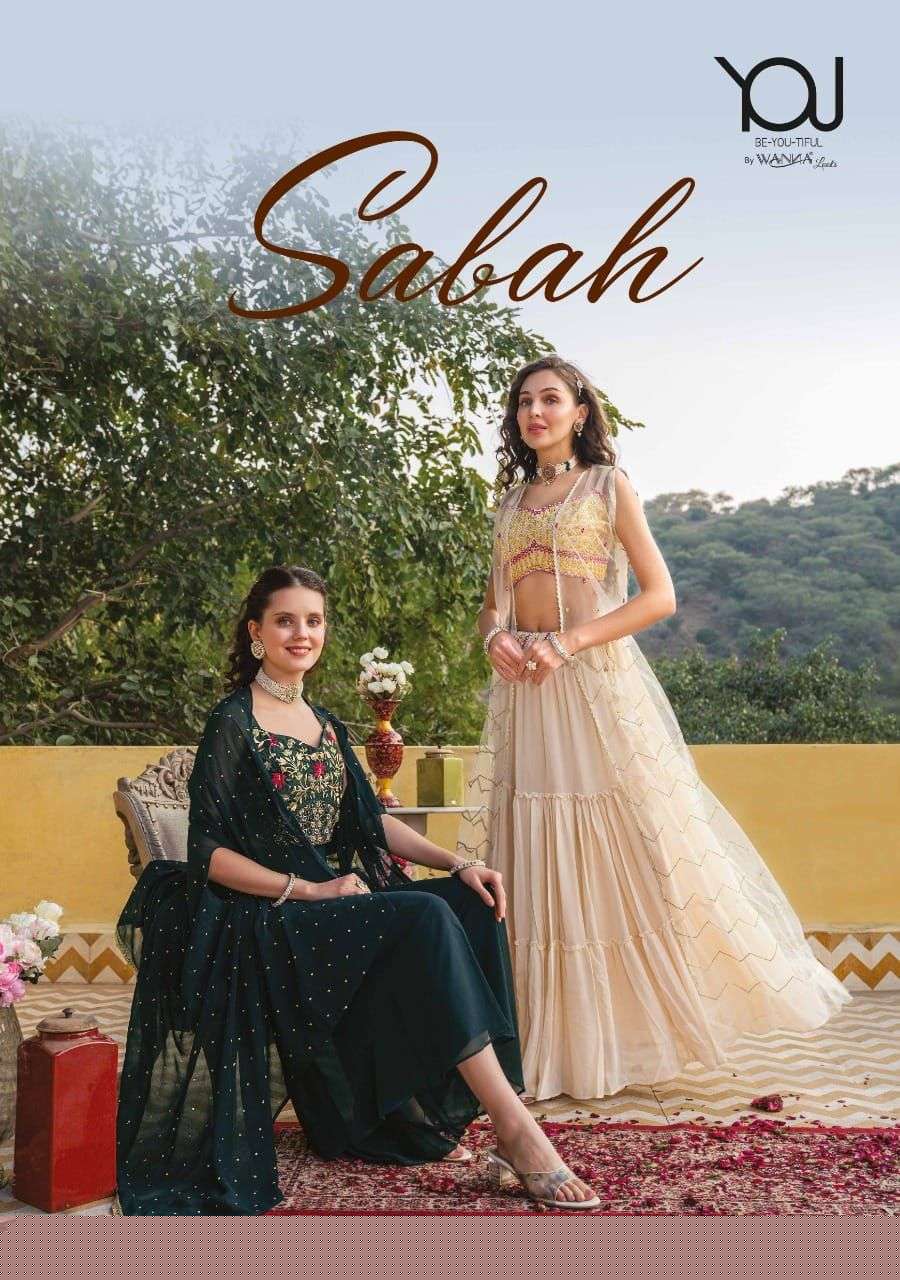 Sabah By You 101 To 105 Series Designer Stylish Fancy Colorful Beautiful Party Wear & Ethnic Wear Collection Georgette Tops With Bottom At Wholesale Price