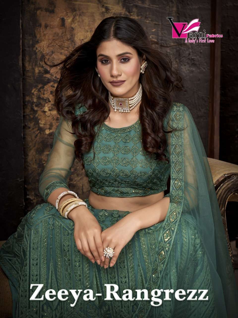 Zeeya Rangrezz By Varni Fabrics 11001 To 11004 Series Wedding Wear Collection Beautiful Stylish Colorful Fancy Party Wear & Occasional Wear Premium Net Lehengas At Wholesale Price