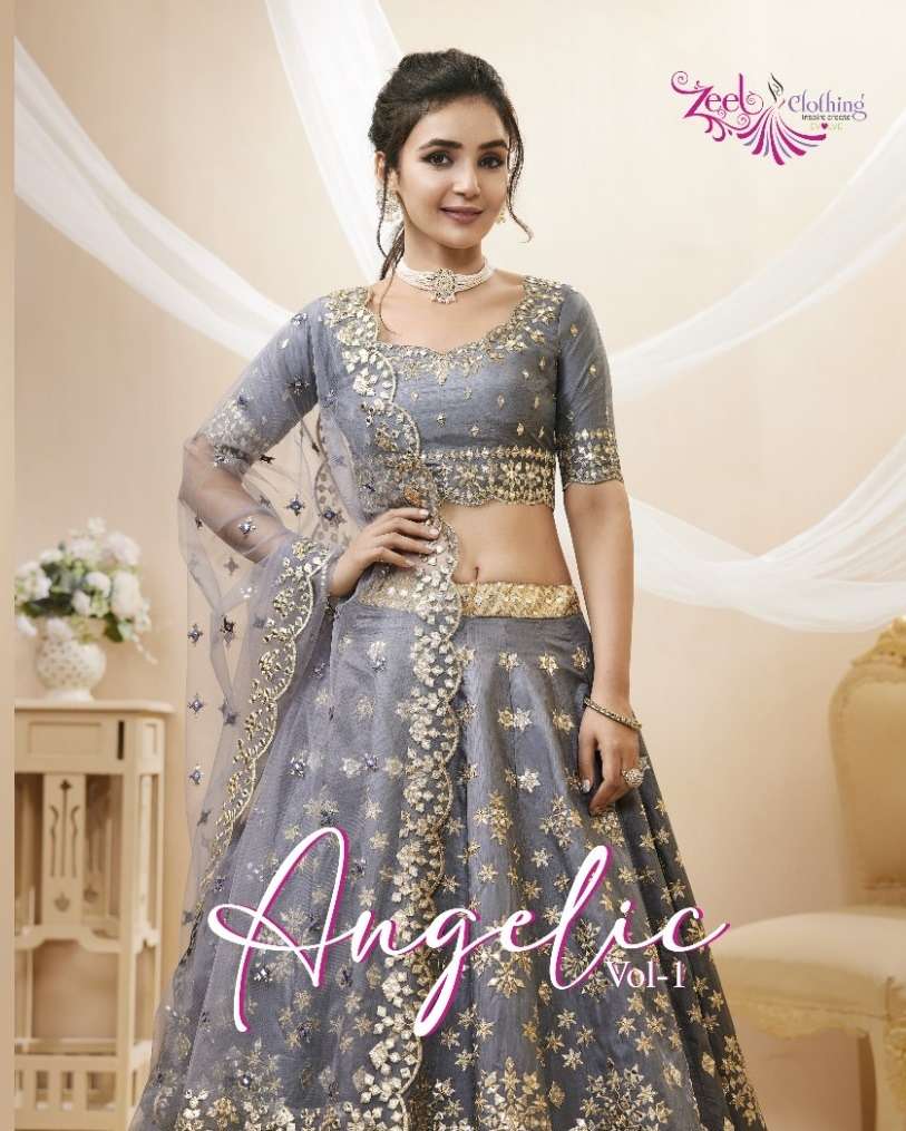 Angelic Vol-1 By Zeel Clothing 501 To 506 Series Designer Beautiful Festive Collection Occasional Wear & Party Wear Art Silk Lehengas At Wholesale Price