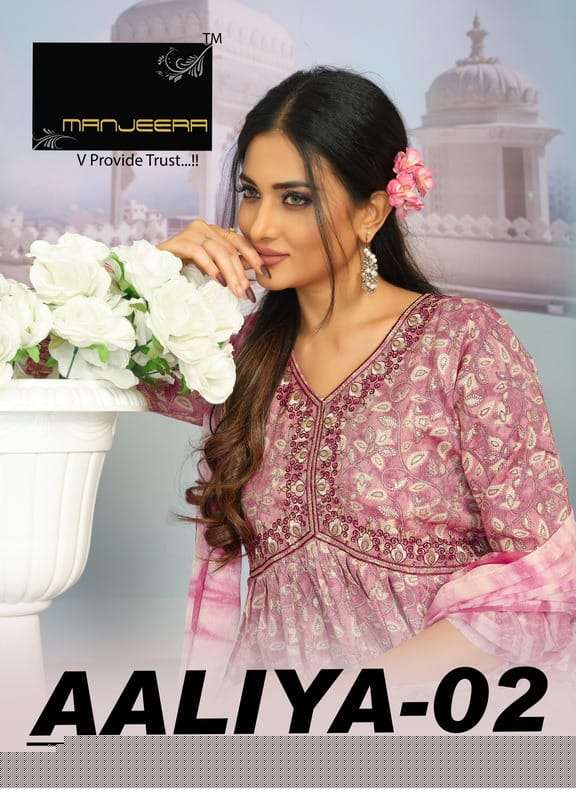 Aaliya Vol-2 By Manjeera 01 To 08 Series Designer Festive Suits Collection Beautiful Stylish Fancy Colorful Party Wear & Occasional Wear Capsule Print Dresses At Wholesale Price