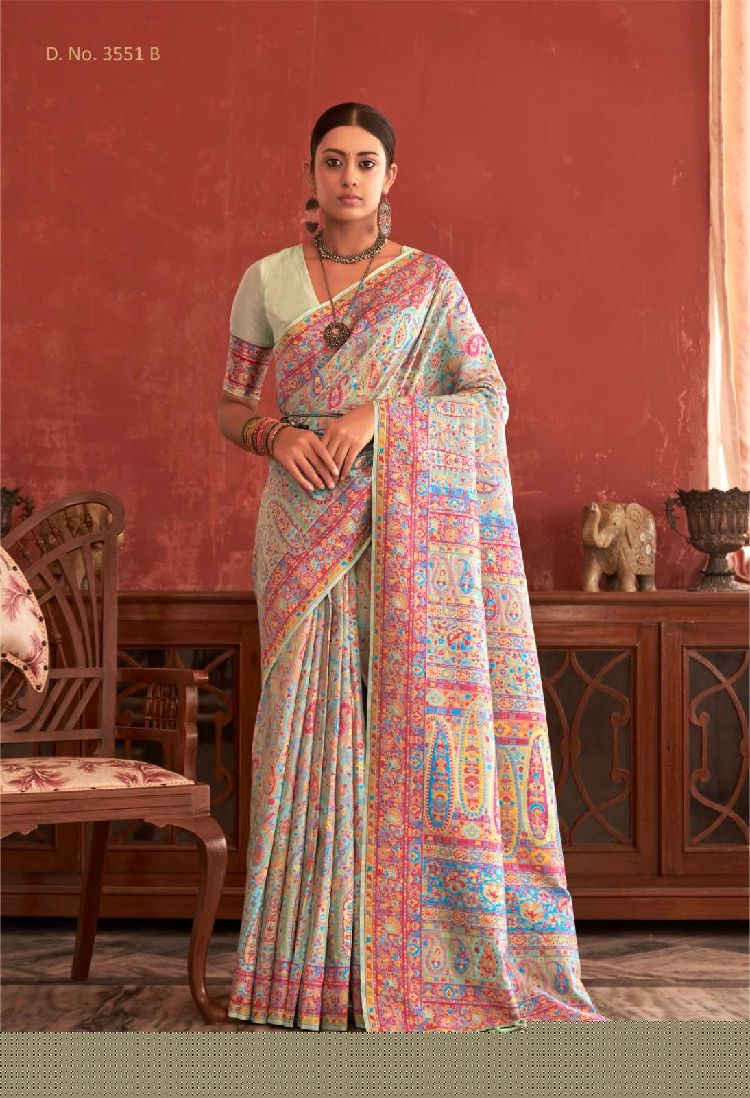 Aaradhya Vol-6 By Manjula 3551-A To 3551-I Series Indian Traditional Wear Collection Beautiful Stylish Fancy Colorful Party Wear & Occasional Wear Pashmina Silk Sarees At Wholesale Price
