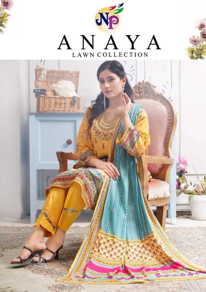 Anaya By Nand Gopal Prints 1001 To 1010 Series Beautiful Festive Suits Colorful Stylish Fancy Casual Wear & Ethnic Wear Pure Lawn Cotton Print Dresses At Wholesale Price