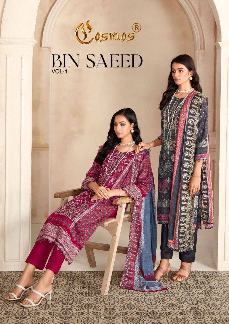 Bin Saeed Vol-1 By Cosmos 101 To 110 Series Beautiful Festive Suits Colorful Stylish Fancy Casual Wear & Ethnic Wear Jam Cotton Print Dresses At Wholesale Price
