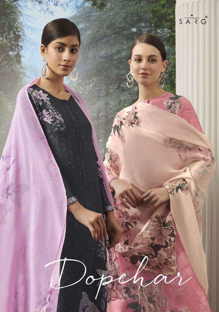 Dopehar By Sarg Beautiful Stylish Festive Suits Fancy Colorful Casual Wear & Ethnic Wear & Ready To Wear Muslin Silk Digital Print Dresses At Wholesale Price