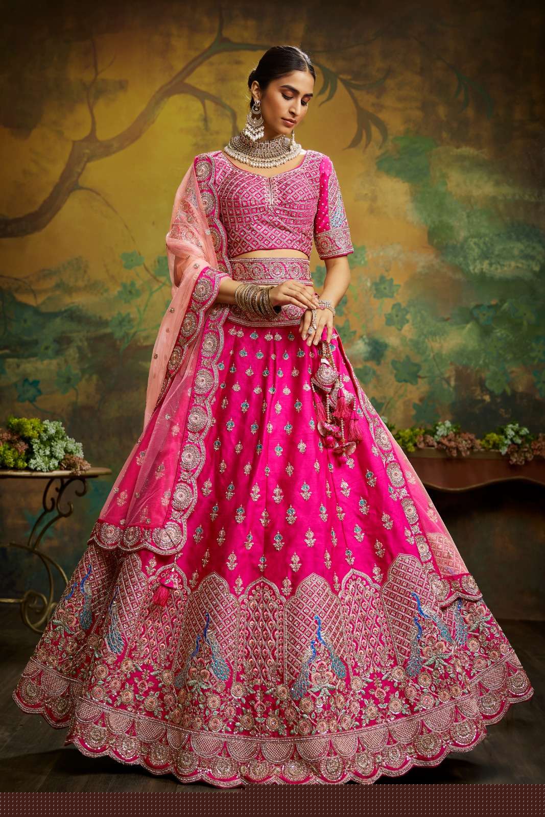 Gulmarg Vol-2 By Purple Creation 2001 To 2009 Series Designer Beautiful Festive Collection Occasional Wear & Party Wear Silk Lehengas At Wholesale Price