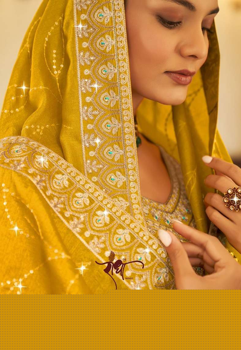 Hoor By Radha Trendz 1081 To 1086 Series Beautiful Stylish Suits Fancy Colorful Casual Wear & Ethnic Wear & Ready To Wear Pure Vichitra Embroidered Dresses At Wholesale Price
