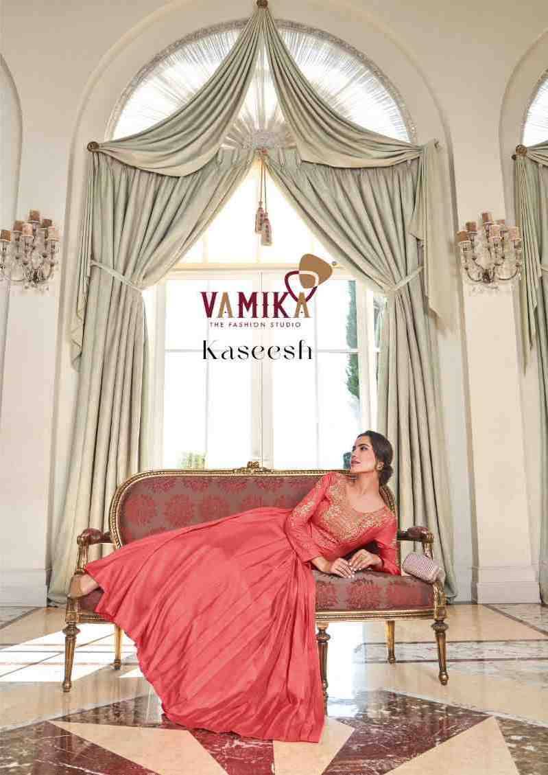 Kaseesh By Vamika 8001 To 8008 Series Designer Stylish Fancy Colorful Beautiful Party Wear & Ethnic Wear Collection Muslin Silk Gown At Wholesale Price