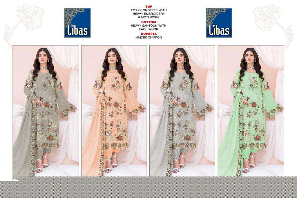 Libas 136 Colours By Libas 136-A To 136-D Series Beautiful Stylish Pakistani Suits Fancy Colorful Casual Wear & Ethnic Wear & Ready To Wear Faux Georgette Embroidered Dresses At Wholesale Price