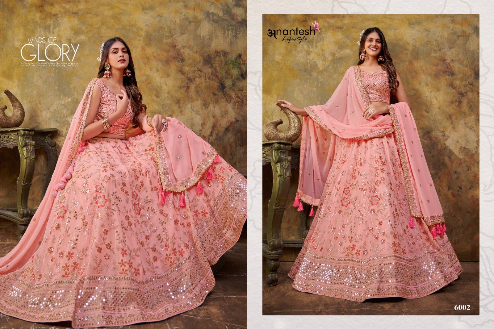 Maharani Vol-1 By Anantesh 6001 To 6006 Series Designer Beautiful Collection Occasional Wear & Party Wear Georgette/Net Lehengas At Wholesale Price