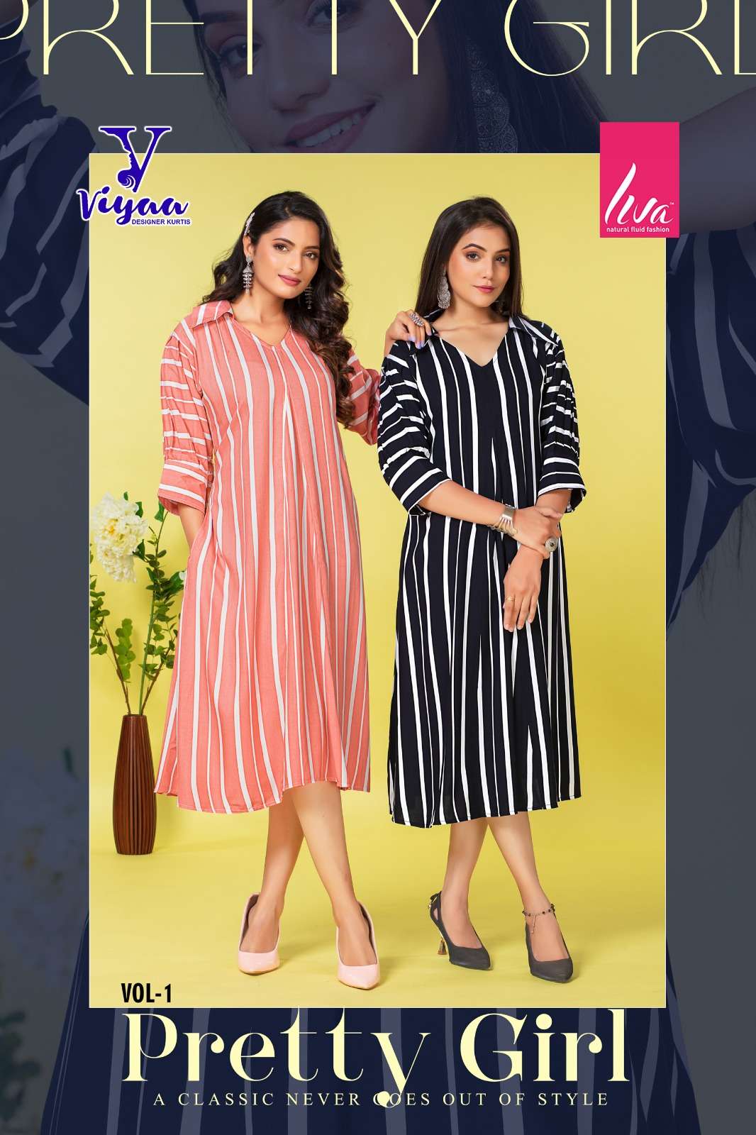 Pretty Girl Vol-1 By Viyaa Designer 1001 To 1008 Series Designer Stylish Fancy Colorful Beautiful Party Wear & Ethnic Wear Collection Rayon Print Kurtis At Wholesale Price