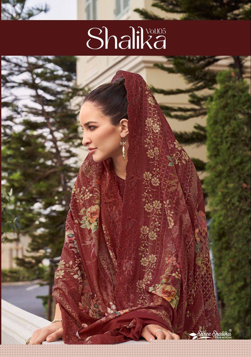 Shalika Vol-105 By Shree Shalika Fashion 1501 To 1508 Series Designer Festive Festive Suits Collection Beautiful Stylish Fancy Colorful Party Wear & Occasional Wear Cotton Digital Print With Embroidery Dresses At Wholesale Price