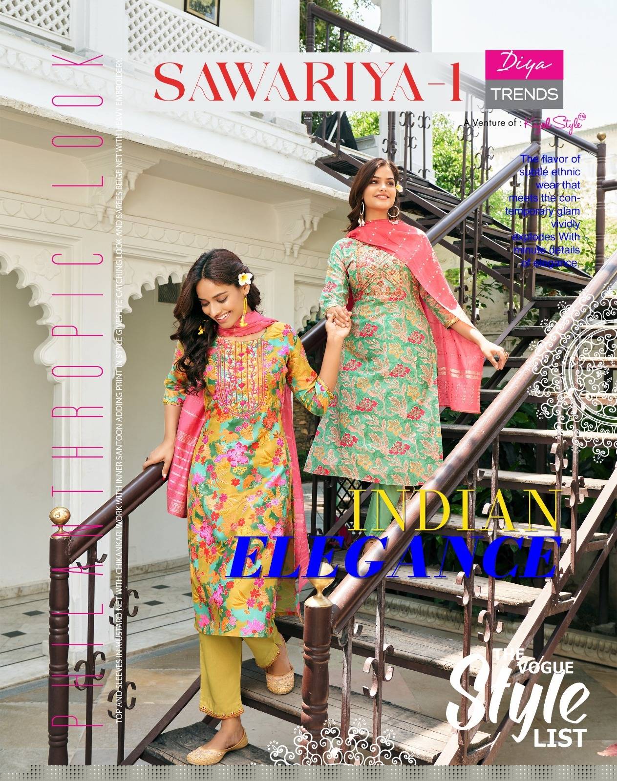 Sawariya Vol-1 By Diya Trends 1001 To 1008 Series Beautiful Stylish Festive Suits Fancy Colorful Casual Wear & Ethnic Wear & Ready To Wear Muslin Print Dresses At Wholesale Price