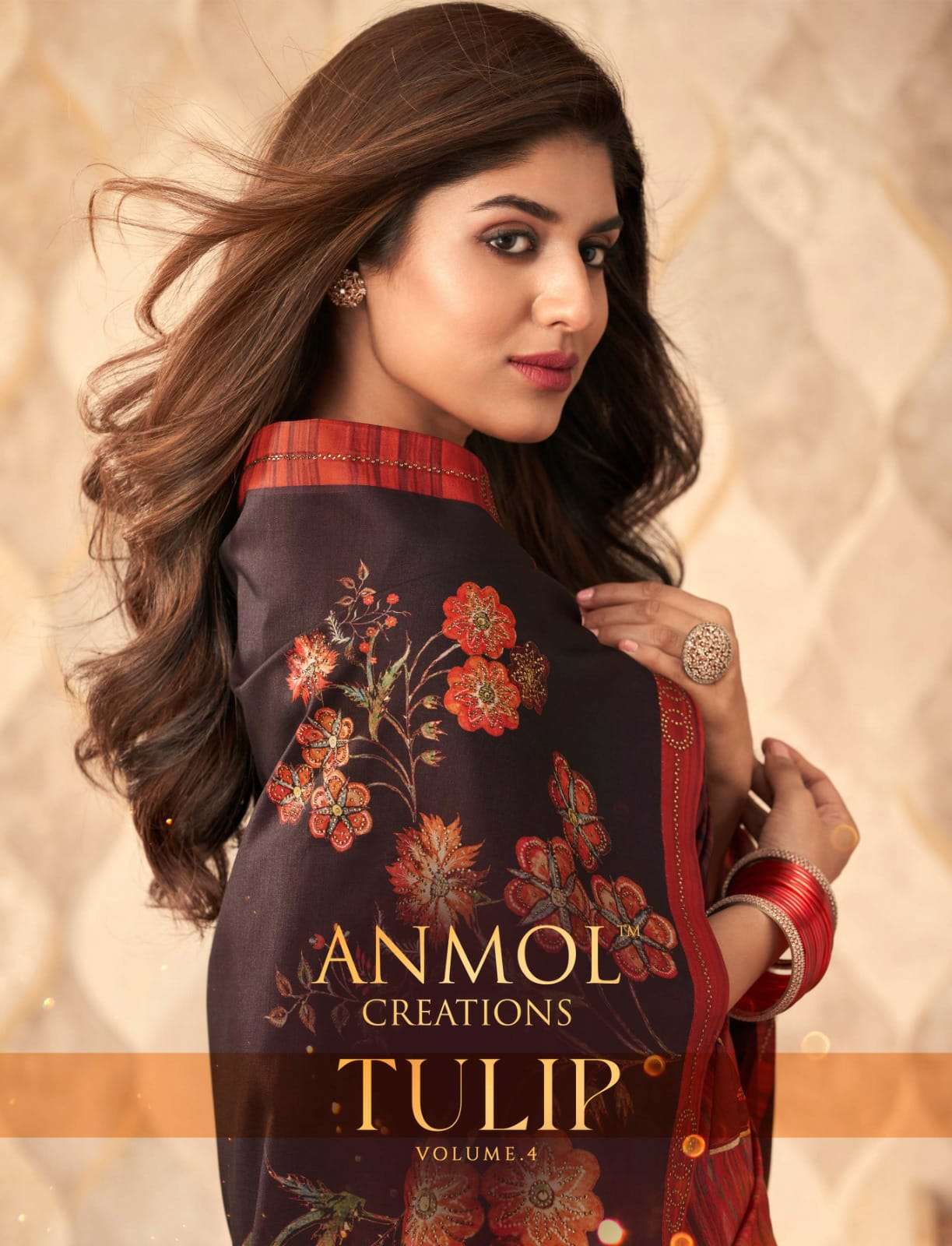 Tulip Vol-4 By Anmol Creation 401 To 409 Series Indian Traditional Wear Collection Beautiful Stylish Fancy Colorful Party Wear & Occasional Wear Fancy Sarees At Wholesale Price