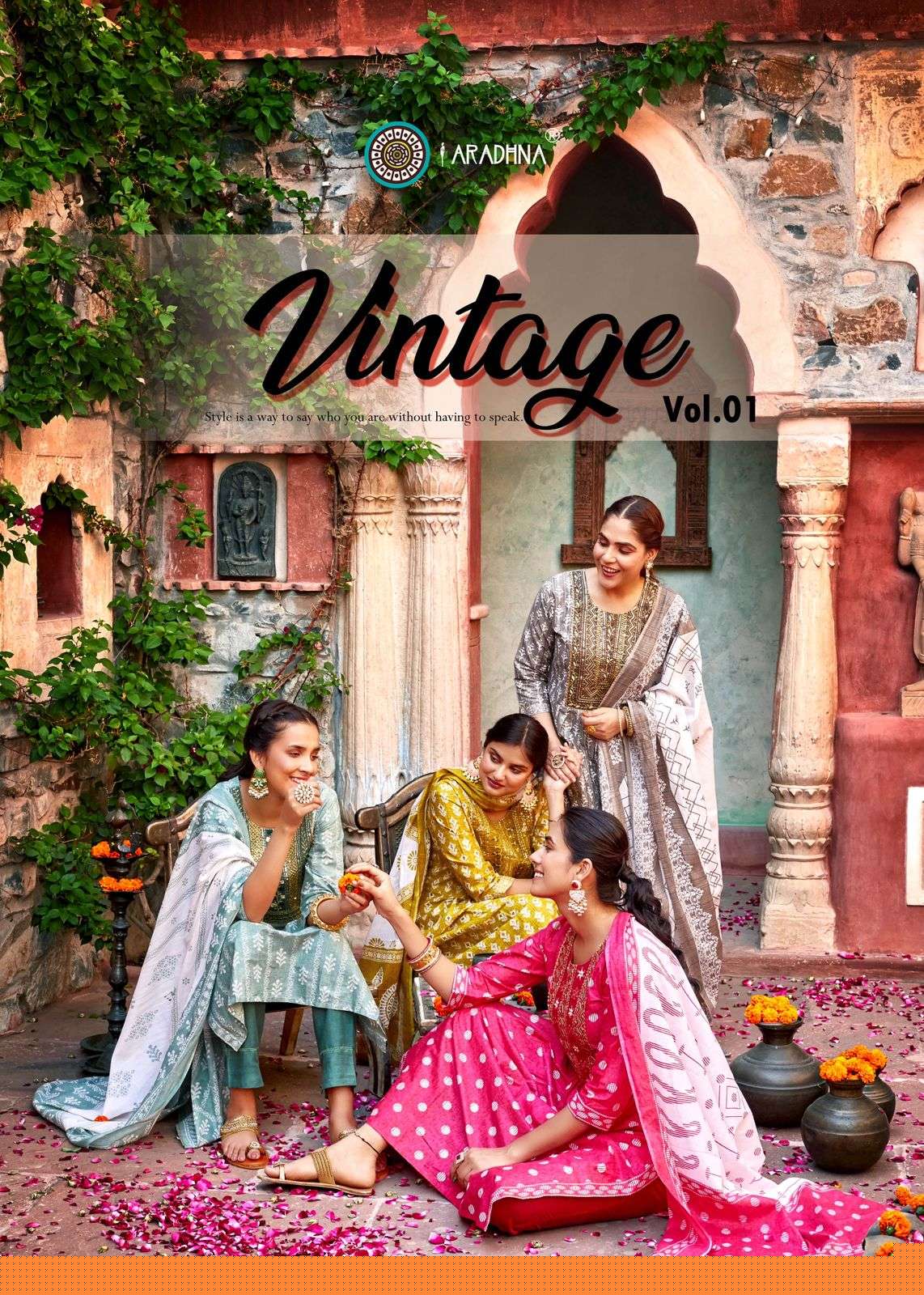 Vintage Vol-1 By Aradhna Fashion 1001 To 1008 Series Designer Festive Suits Collection Beautiful Stylish Fancy Colorful Party Wear & Occasional Wear Cotton Print Dresses At Wholesale Price
