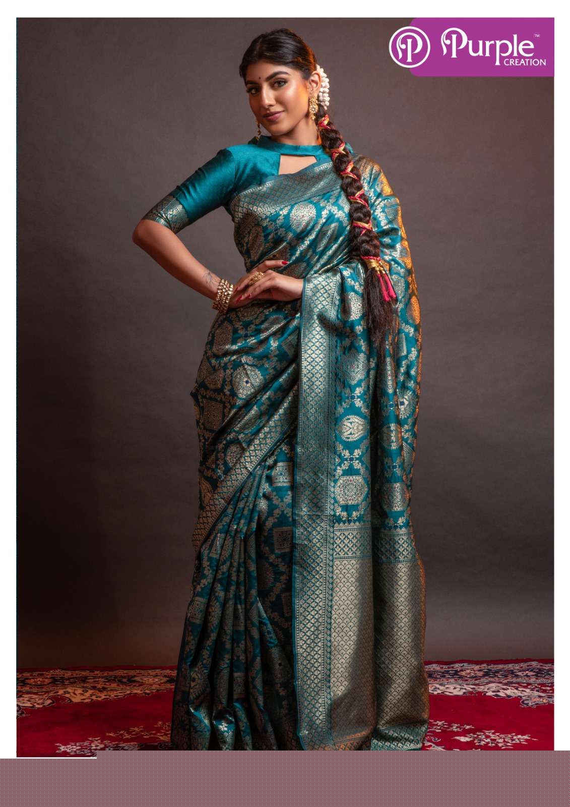 Zari Vol-1 By Purple Creation 323 To 326 Series Indian Traditional Wear Collection Beautiful Stylish Fancy Colorful Party Wear & Occasional Wear Silk Sarees At Wholesale Price