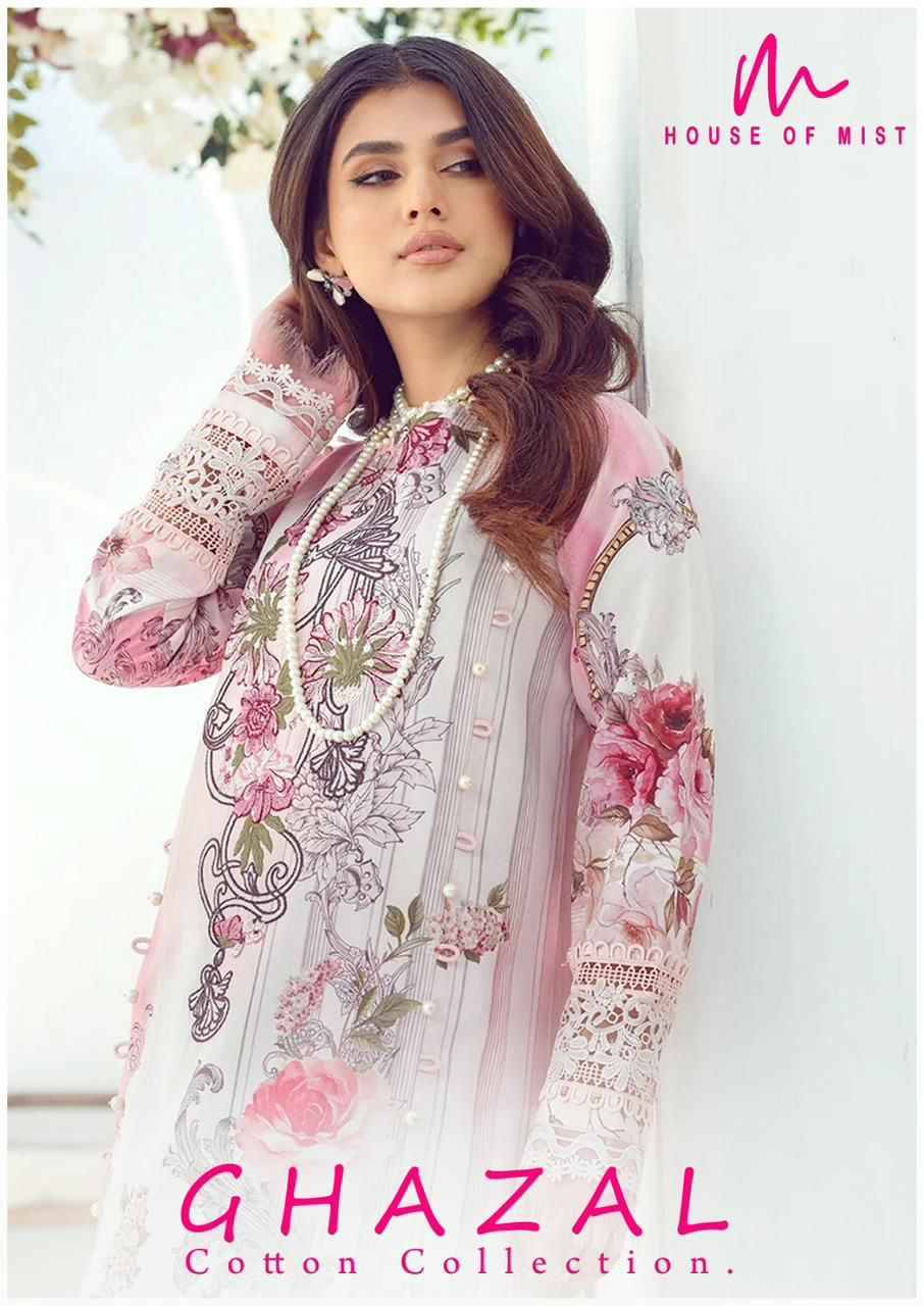 Ghazal By House Of Mist 01 To 06 Series Beautiful Festive Suits Colorful Stylish Fancy Casual Wear & Ethnic Wear Pure Cotton Print Dresses At Wholesale Price