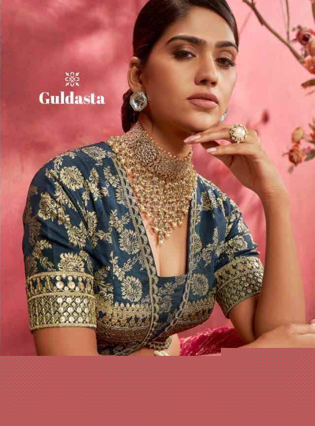 Guldasta By Virasat 4001 To 4003 Series Bridal Wear Collection Beautiful Stylish Colorful Fancy Party Wear & Occasional Wear Jacquard Lehengas At Wholesale Price