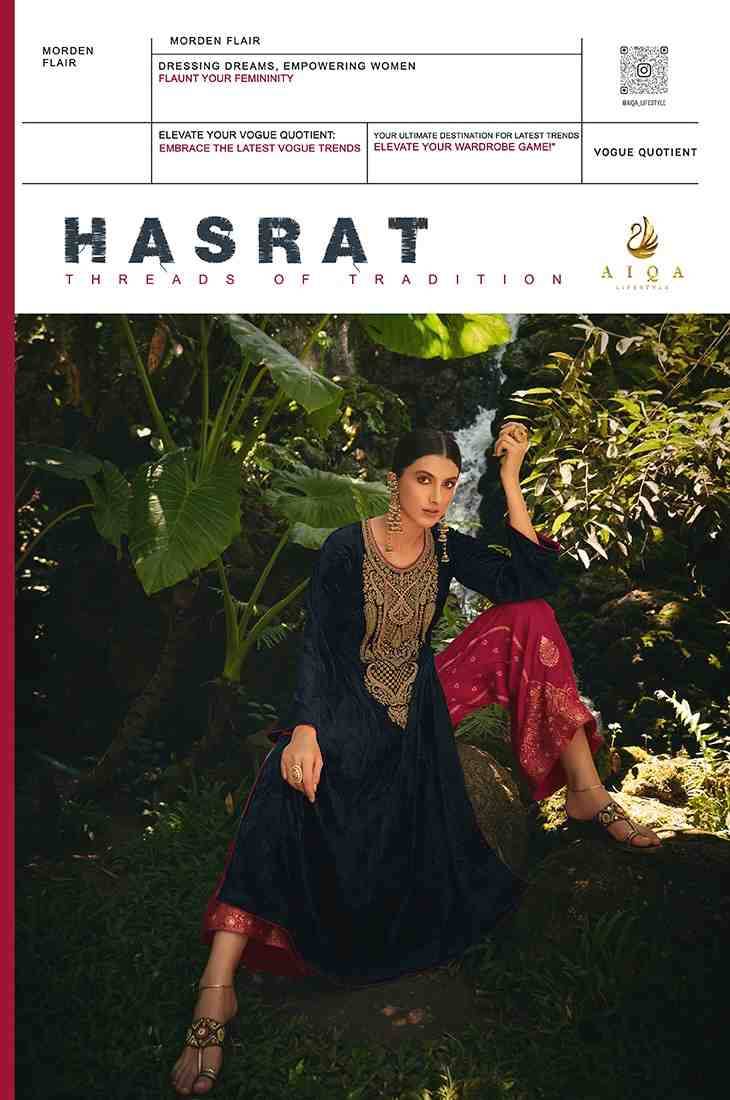 Hasrat By Aiqa 8501 To 8507 Series Beautiful Stylish Festive Suits Fancy Colorful Casual Wear & Ethnic Wear & Ready To Wear Pure Velvet With Work Dresses At Wholesale Price