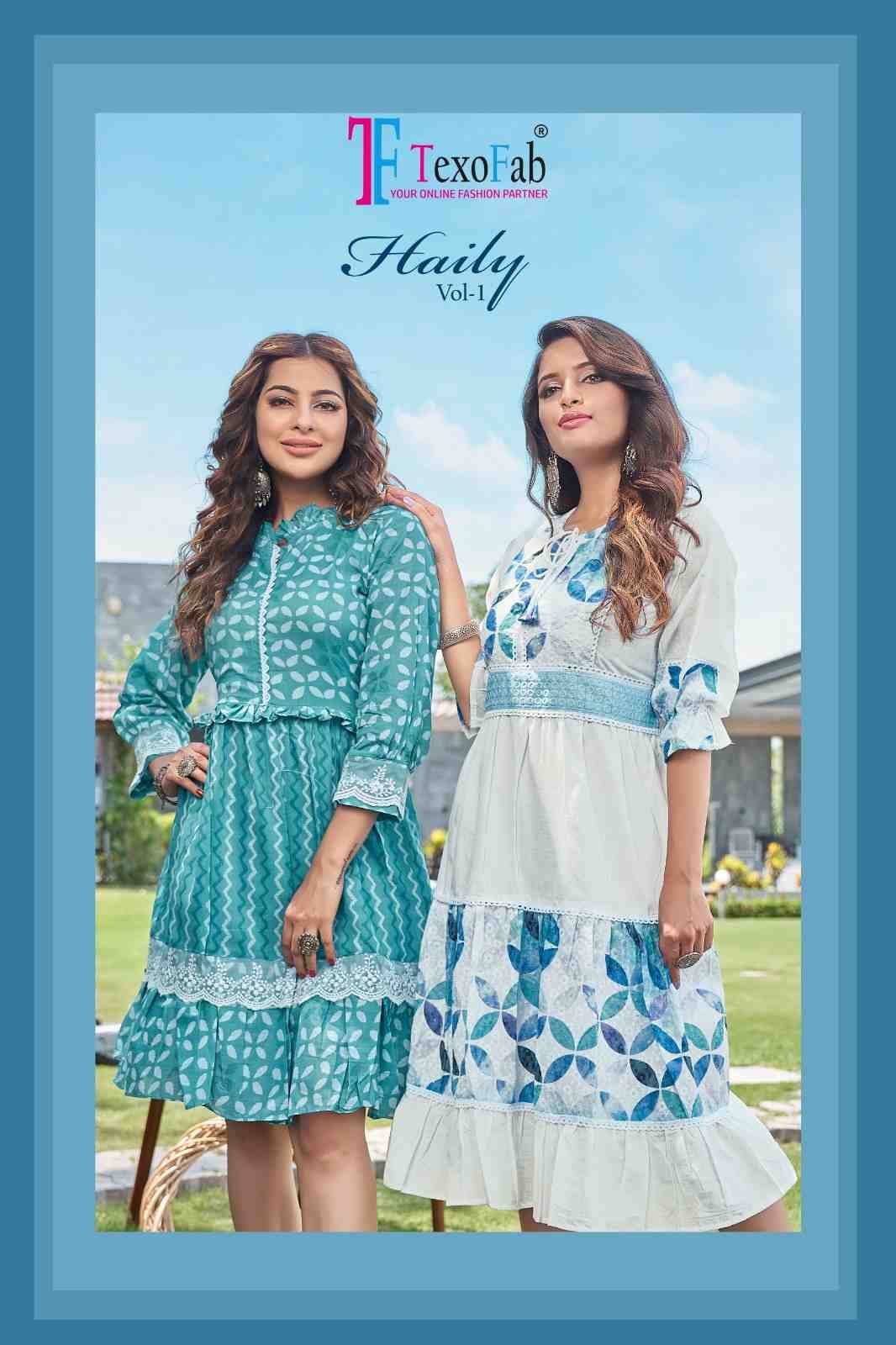 Haily Vol-1 By Texo Fab 1001 To 1004 Series Designer Stylish Fancy Colorful Beautiful Party Wear & Ethnic Wear Collection Fancy Kurtis At Wholesale Price