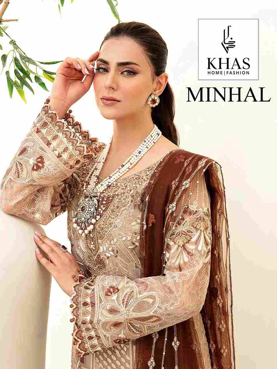 Minhal By Khas 801 To 803 Series Designer Pakistani Suits Beautiful Stylish Fancy Colorful Party Wear & Occasional Wear Faux Georgette With Embroidery Dresses At Wholesale Price