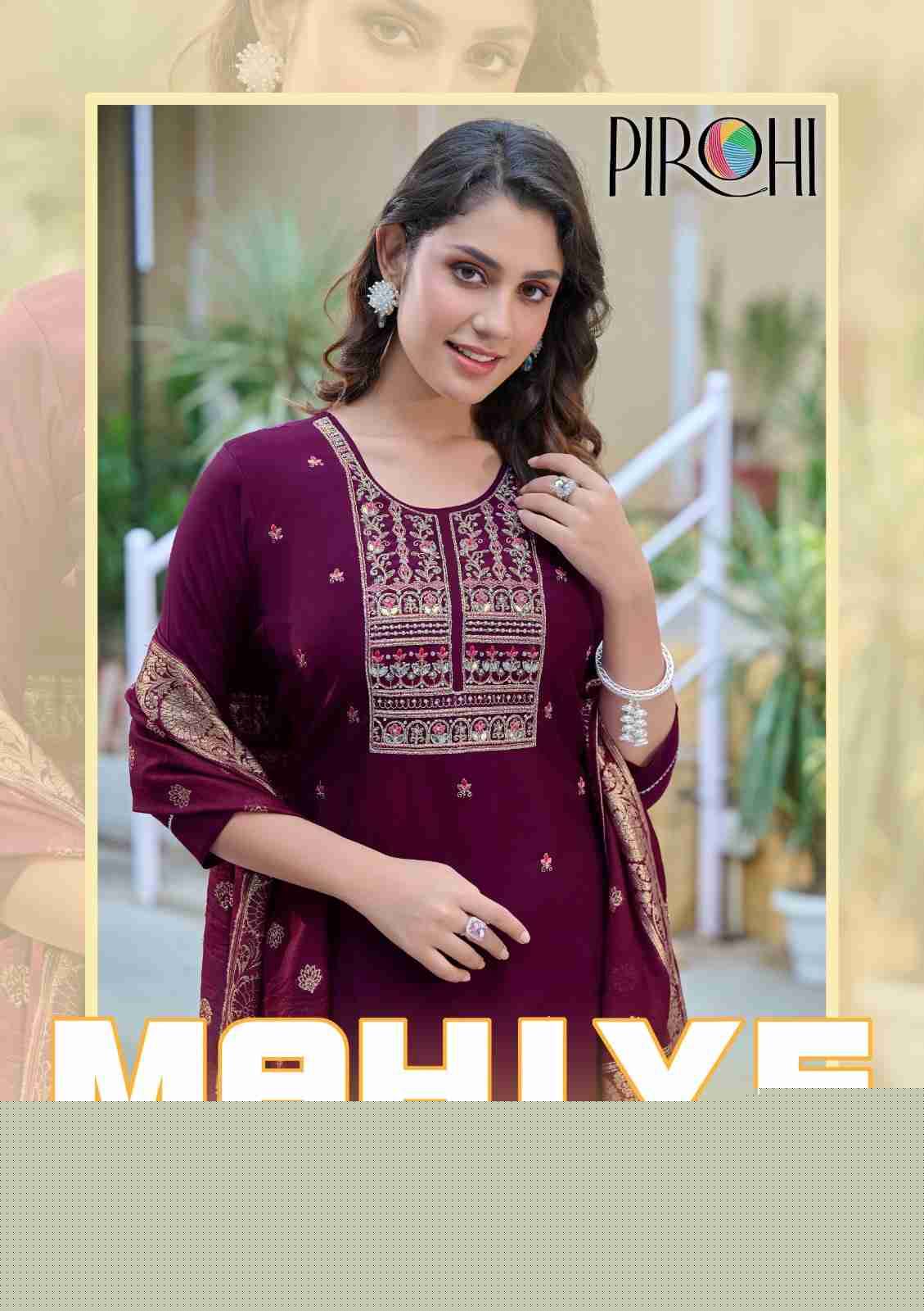 Mahiye By Pirohi 1001 To 1004 Series Beautiful Festive Suits Colorful Stylish Fancy Casual Wear & Ethnic Wear Viscose Silk Dresses At Wholesale Price