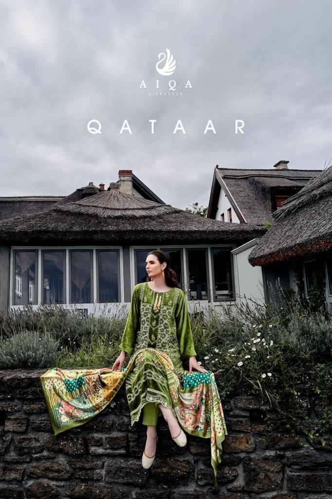 Qataar By Aiqa 9101 To 9108 Series Beautiful Suits Colorful Stylish Fancy Casual Wear & Ethnic Wear Pure Velvet With Work Dresses At Wholesale Price