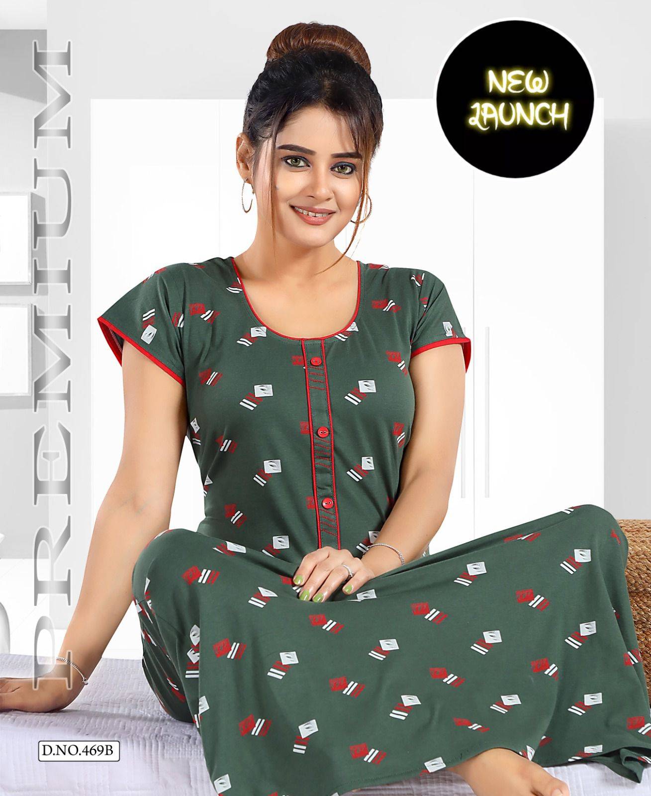 Shinker Gown Vol-469 By Fashion Talk 469-A To 469-F Series Beautiful Stylish Fancy Colorful Casual Wear & Ethnic Wear Hosiery Cotton Gowns At Wholesale Price