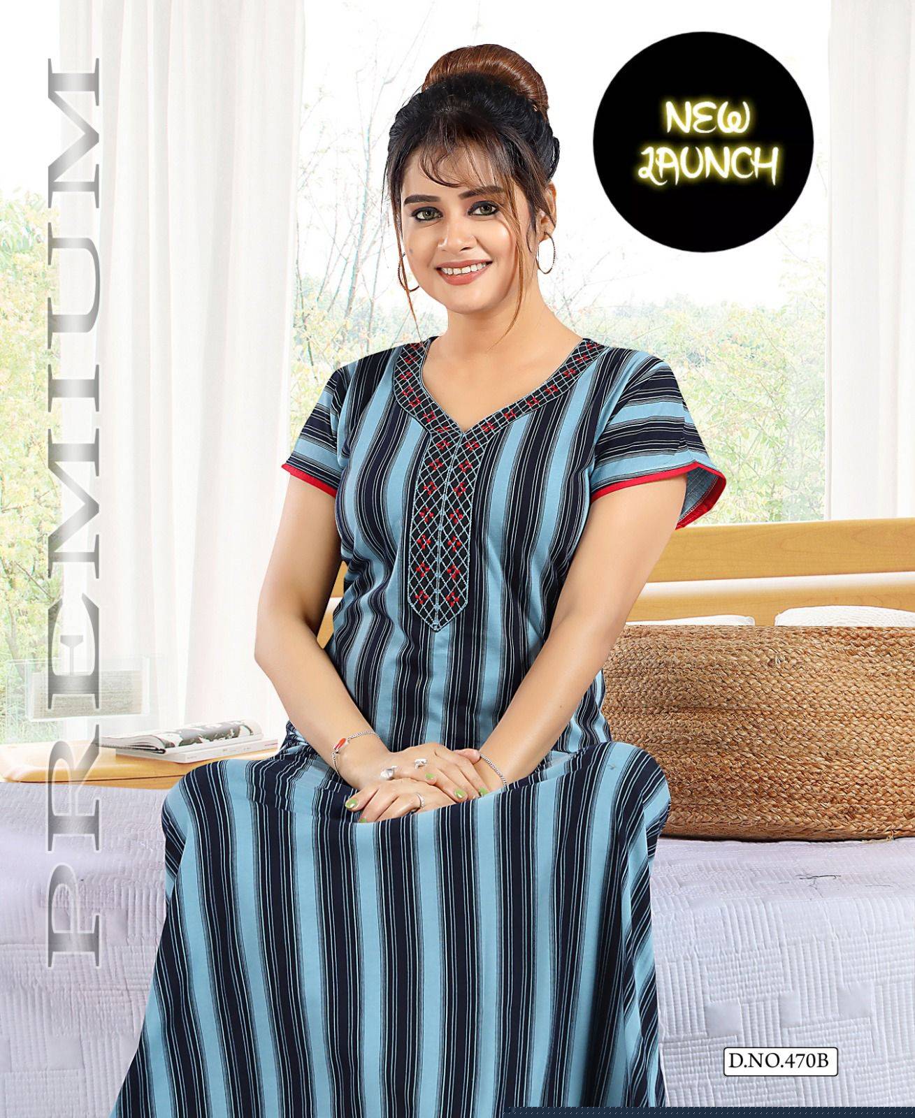 Shinker Gown Vol-470 By Fashion Talk 470-A To 470-F Series Beautiful Stylish Fancy Colorful Casual Wear & Ethnic Wear Hosiery Cotton Gowns At Wholesale Price