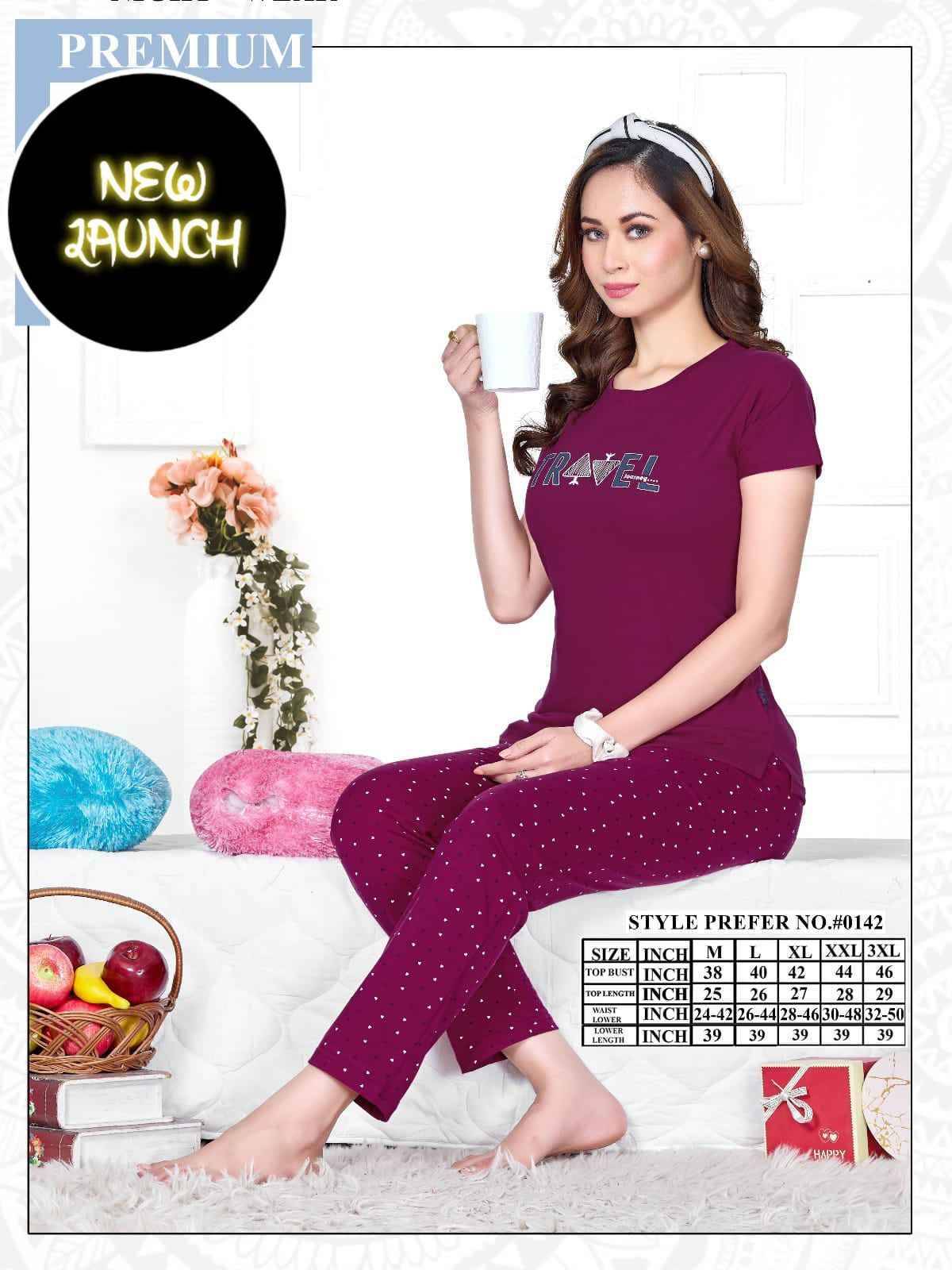 Summer Special Vol-142 By Fashion Talk 142-A To 142-F Series Beautiful Stylish Fancy Colorful Casual Wear & Ethnic Wear Hosiery Cotton Night Suits At Wholesale Price