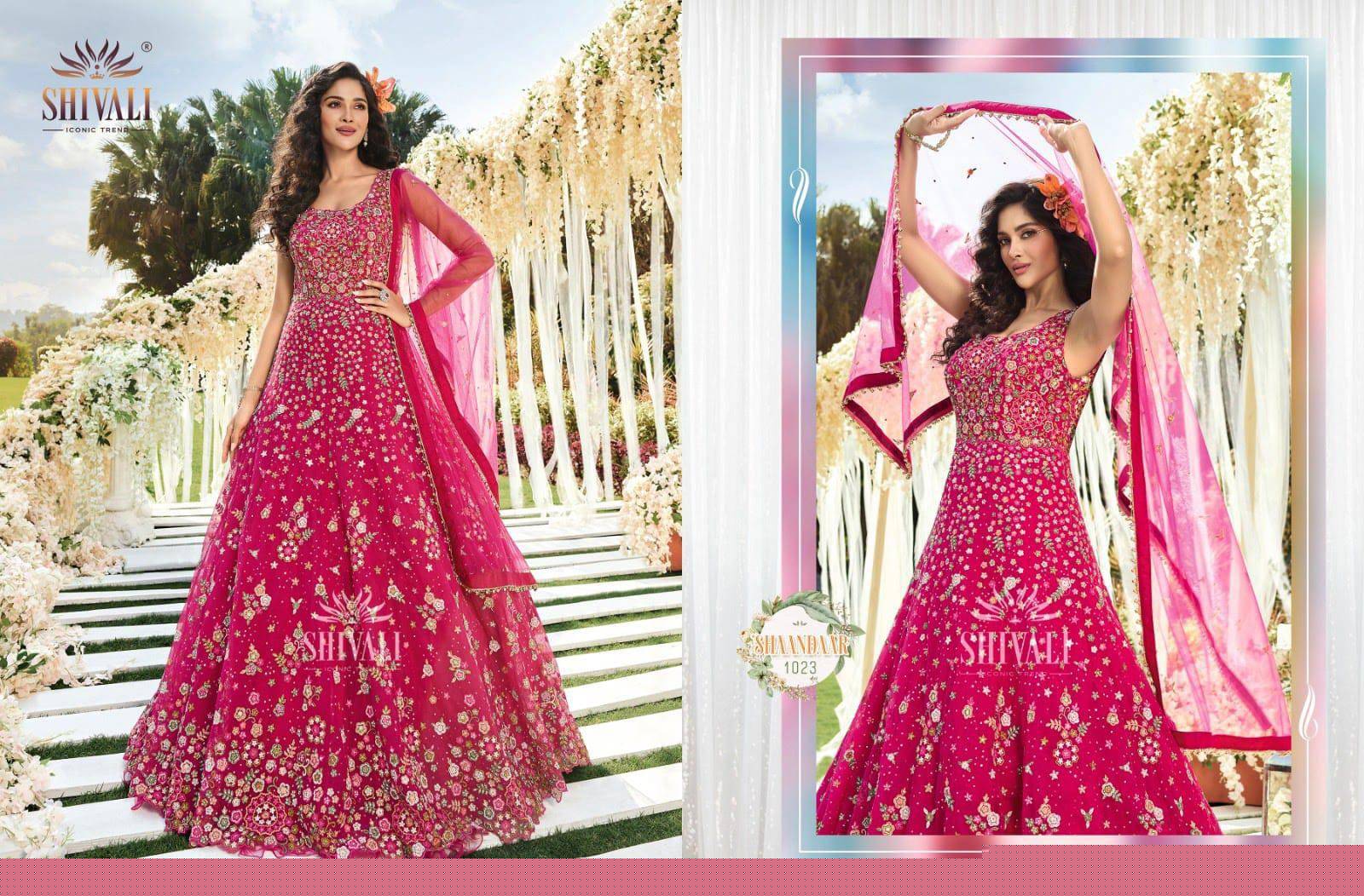 Shivali Hit Design 1023 By Shivali Beautiful Stylish Fancy Colorful Casual Wear & Ethnic Wear Fancy Gowns With Dupatta At Wholesale Price