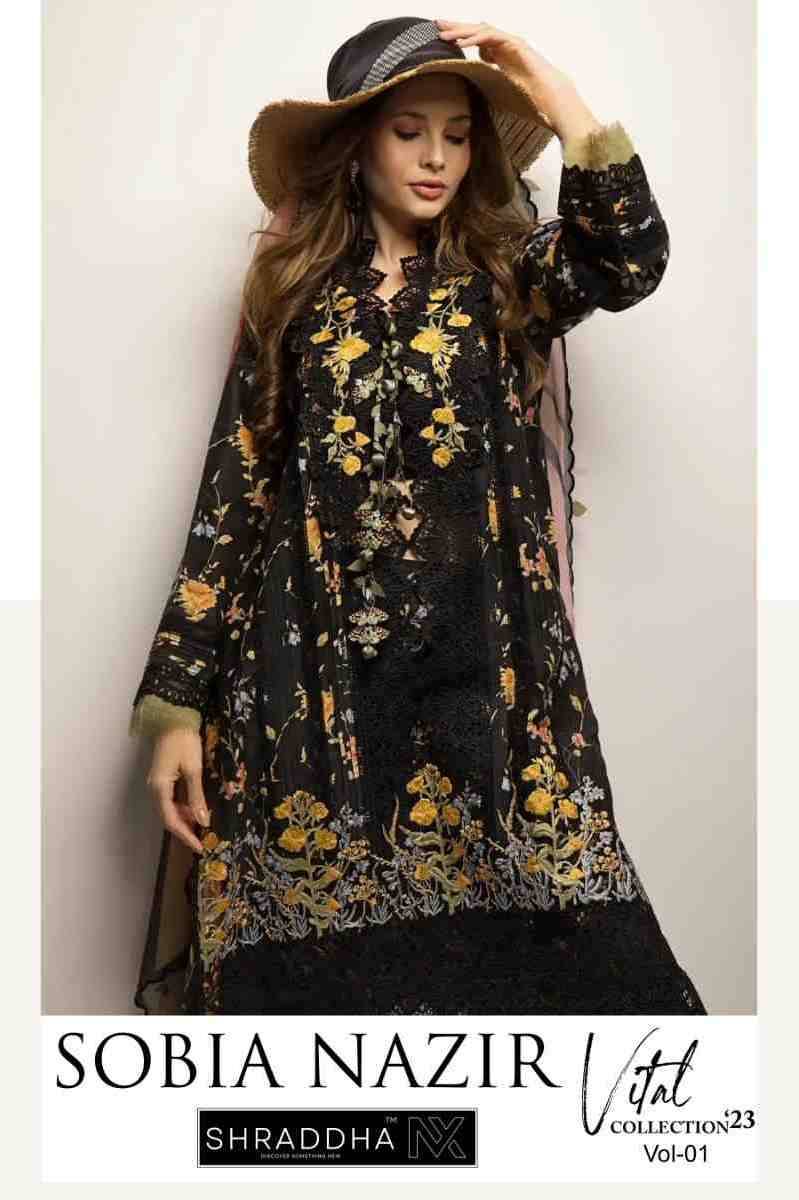 Sobia Nazir Vol-1 By Mahgul 1001 To 1004 Series Beautiful Pakistani Suits Colorful Stylish Fancy Casual Wear & Ethnic Wear Lawn Cotton Print With Embroidered Dresses At Wholesale Price