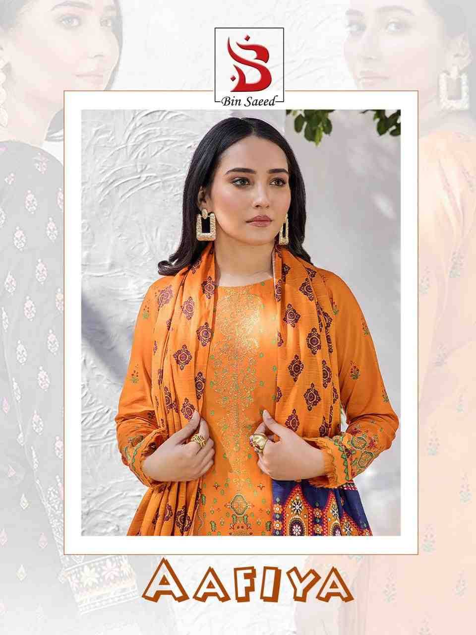 Aafiya By Bin Saeed 1001 To 1006 Series Beautiful Festive Suits Stylish Fancy Colorful Casual Wear & Ethnic Wear Pure Lawn Digital Print Dresses At Wholesale Price