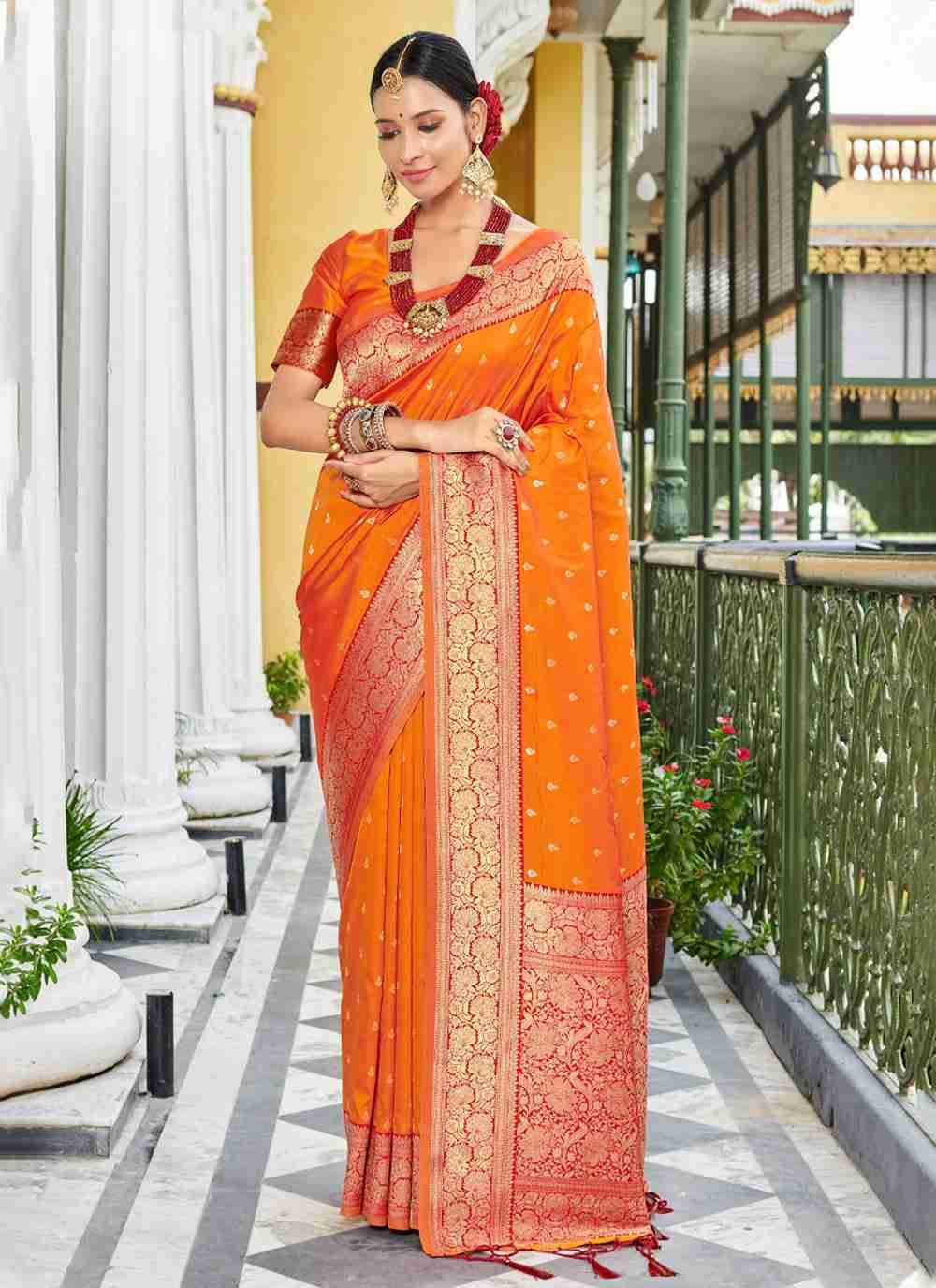 Abhi Silk By Sangam Prints 5087 To 5092 Series Indian Traditional Wear Collection Beautiful Stylish Fancy Colorful Party Wear & Occasional Wear Banarasi Silk Sarees At Wholesale Price