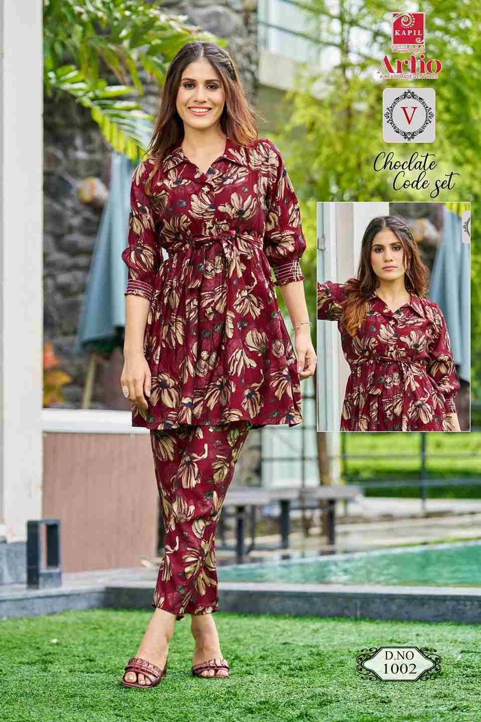 Coclate Codeset By Artio 1001 To 1013 Series Designer Stylish Fancy Colorful Beautiful Party Wear & Ethnic Wear Collection Modal Print Co-Ord Sets At Wholesale Price