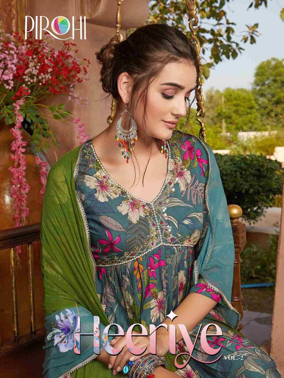 Heeriye Vol-2 By Pirohi 1001 To 1004 Series Festive Suits Beautiful Fancy Colorful Stylish Party Wear & Occasional Wear Muslin Print Dresses At Wholesale Price