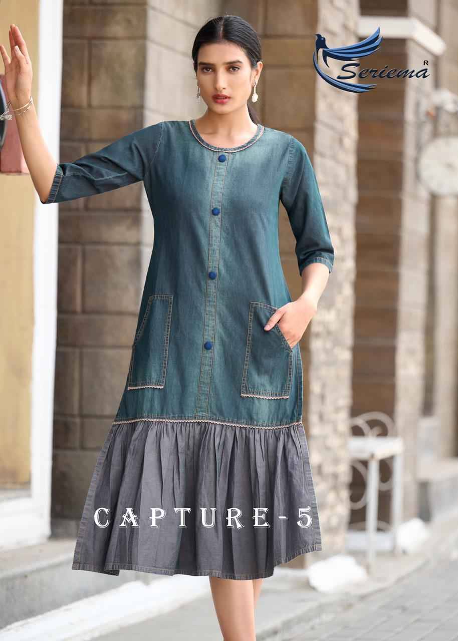 Kumb Capture Vol-5 By Sparrow 1228 To 1233 Series Designer Stylish Fancy Colorful Beautiful Party Wear & Ethnic Wear Collection Viscose Cotton Denim Kurtis At Wholesale Price