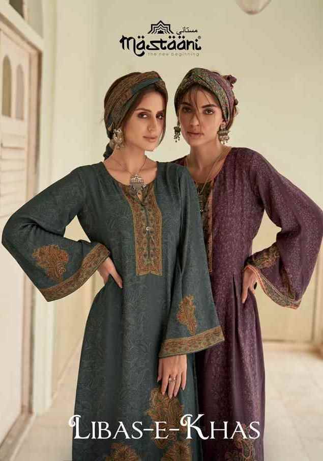 Libas-E-Khas By Mastaani 57001 To 57006 Series Beautiful Stylish Festive Suits Fancy Colorful Casual Wear & Ethnic Wear & Ready To Wear Pure Viscose Pashmina Print With Work Dresses At Wholesale Price