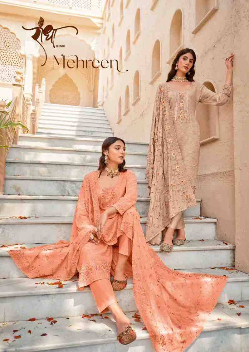 Mehreen By Radha Trendz 1131 To 1134 Series Beautiful Stylish Festive Suits Fancy Colorful Casual Wear & Ethnic Wear & Ready To Wear Georgette Dresses At Wholesale Price