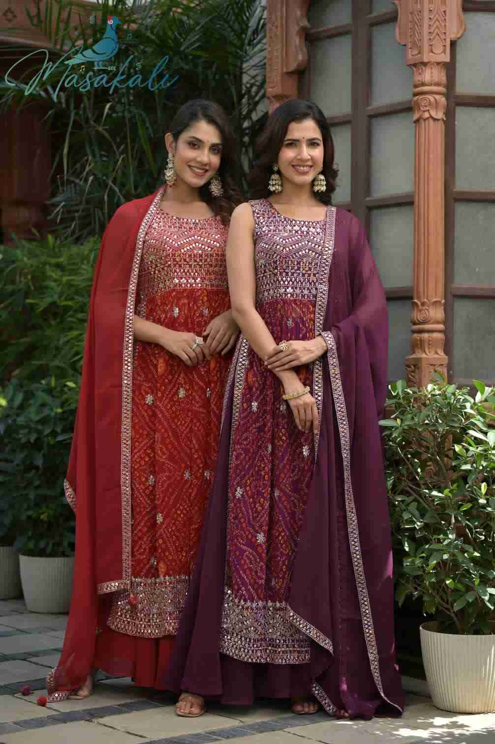 Masakali 31 Series By Masakali 310001 To 310002 Series Designer Sharara Suits Beautiful Stylish Fancy Colorful Party Wear & Occasional Wear Georgette Embroidery Dresses At Wholesale Price