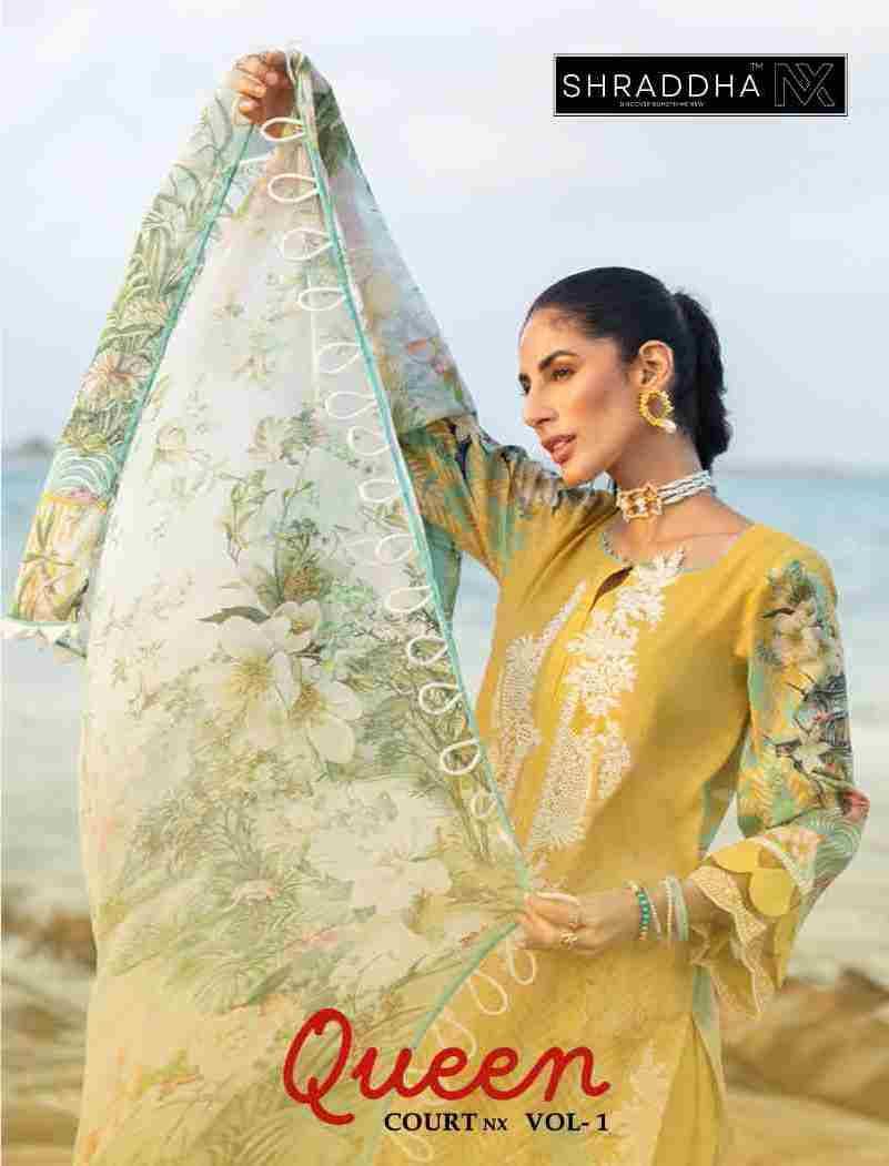 Queen Court Vol-1 Nx By Shraddha Nx 1001 To 1004 Series Beautiful Pakistani Suits Colorful Stylish Fancy Casual Wear & Ethnic Wear Lawn Cotton Print With Embroidered Dresses At Wholesale Price