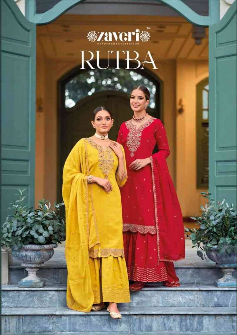 Rutba By Zaveri 1250 To 1251 Series Beautiful Sharara Suits Colorful Stylish Fancy Casual Wear & Ethnic Wear Heavy Silk Embroidery Dresses At Wholesale Price
