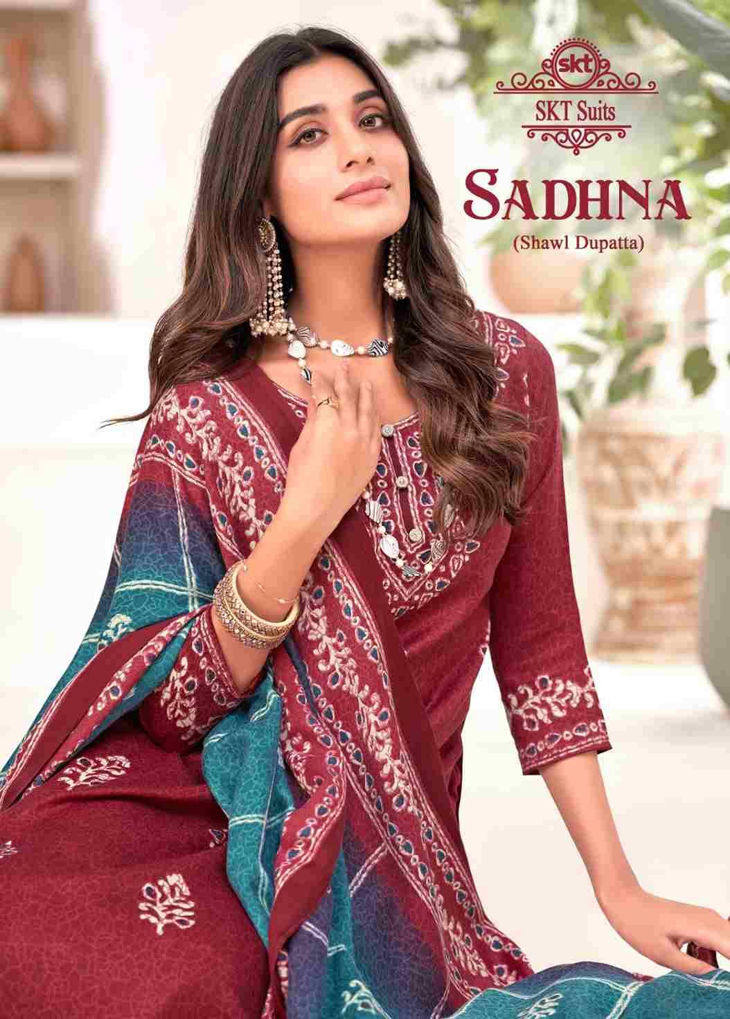 Sadhna By Skt Suits 83001 To 83008 Series Beautiful Festive Suits Stylish Fancy Colorful Casual Wear & Ethnic Wear Pashmina Print Dresses At Wholesale Price
