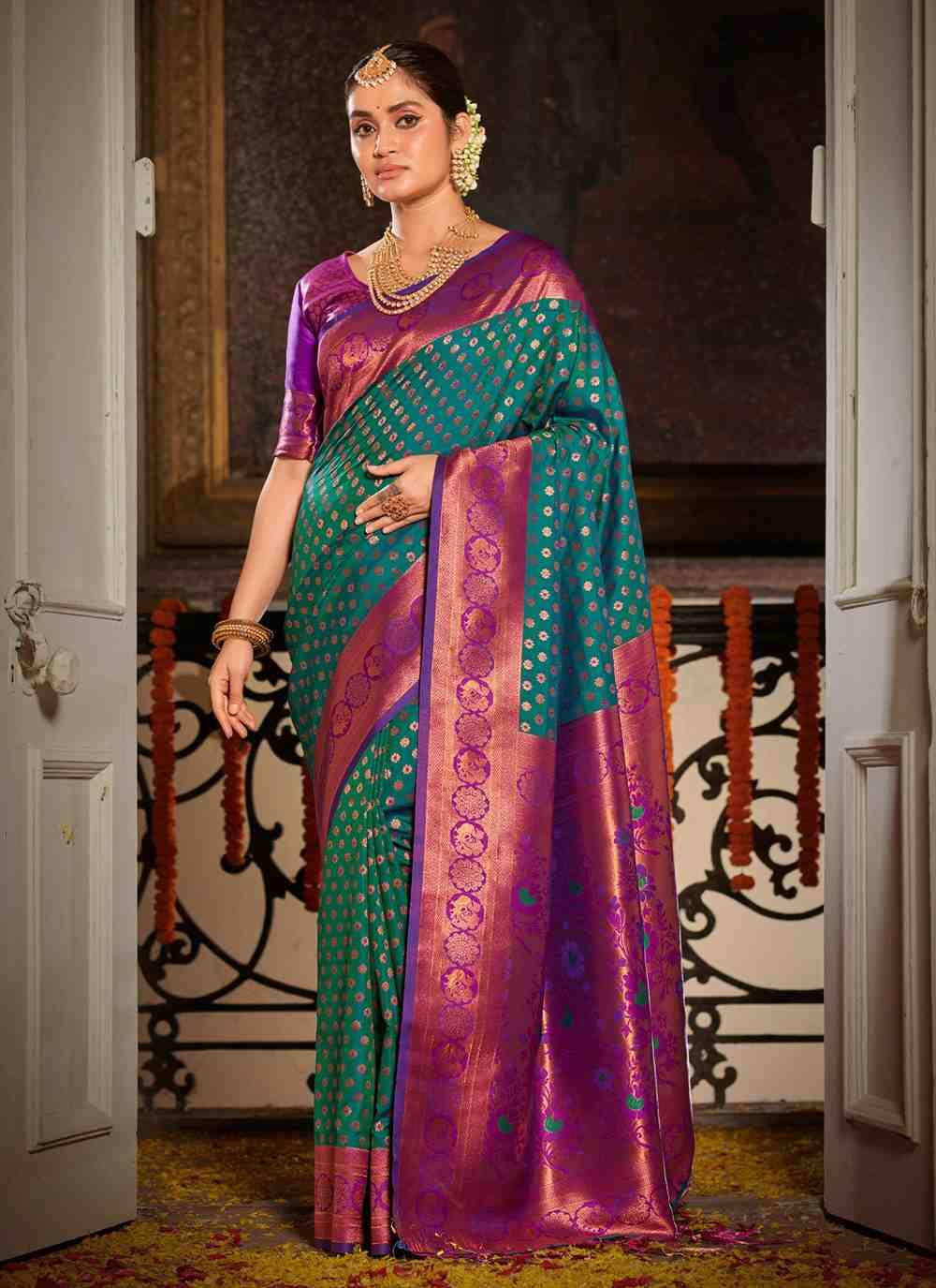 Shringaar By Sangam Prints 5129 To 5134 Series Indian Traditional Wear Collection Beautiful Stylish Fancy Colorful Party Wear & Occasional Wear Banarasi Silk Sarees At Wholesale Price