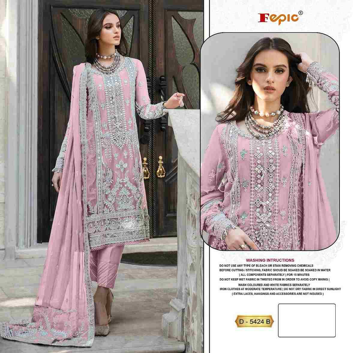 Fepic 5424 Colours By Fepic 5424-A To 5424-D Series Beautiful Stylish Pakistani Suits Fancy Colorful Casual Wear & Ethnic Wear & Ready To Wear Georgette Embroidery Dresses At Wholesale Price