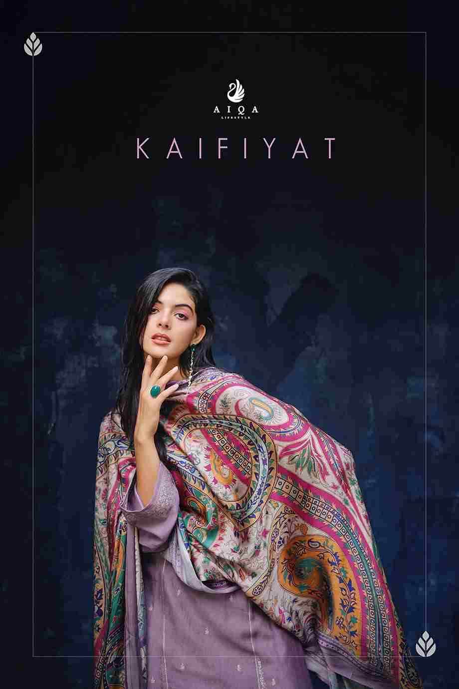 Kaifiyat By Aiqa 1016 To 1023 Series Beautiful Festive Suits Colorful Stylish Fancy Casual Wear & Ethnic Wear Pure Pashmina Digital Print Dresses At Wholesale Price